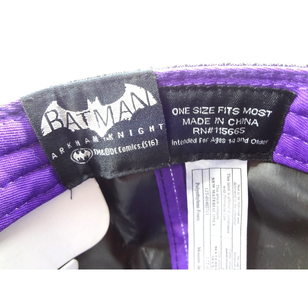 Batman Arkham Knight‎ Snapback Hat Silver Purple Mesh Bioworld DC Comics - Picture 6 of 7